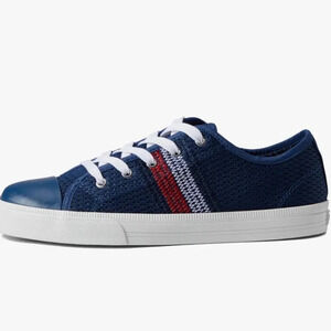 Tommy Hilfiger Lev Sneaker Tennis Shoes Navy Red White Casual Size 9.5 Women's